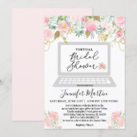 Invitation florale pour une fête de mariage virtue