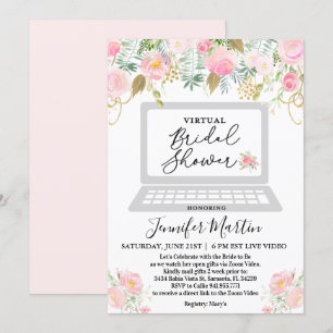 Invitation florale pour une fête de mariage virtue