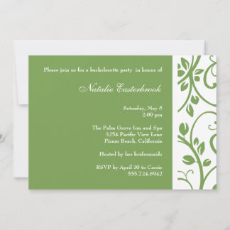 Invitation florale sage de partie de Bachelorette