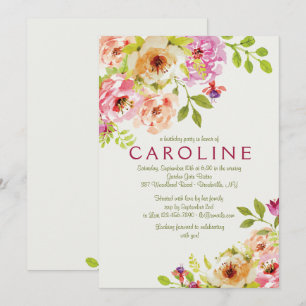 Invitation florale s'engageante
