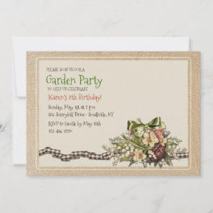 Invitation florale Vintage