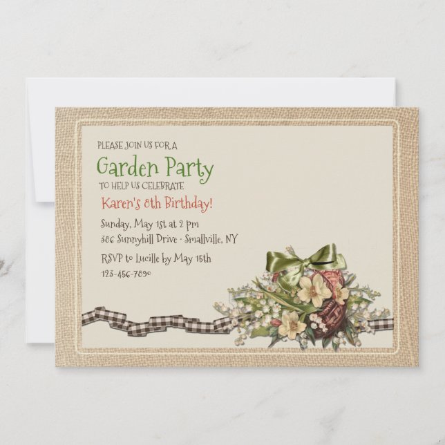 Invitation florale Vintage (Devant)