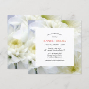 Invitation Florale White Bridal Showeuse