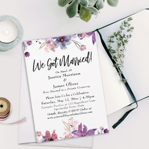 Invitation Florales Abstraites D'Aquarelle Modernes Nous Nous