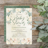 Flore de crème | Citrouilles - Baby shower vert de