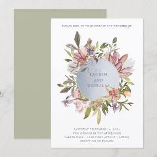 Invitation Flore de luxe en mousse   Elégant Mariage aquarell