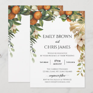 Invitation Flore d'or Elégant Mariage de verdure Eucalyptus