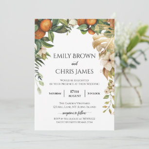 Invitation Flore d'or Elégant Mariage de verdure Eucalyptus