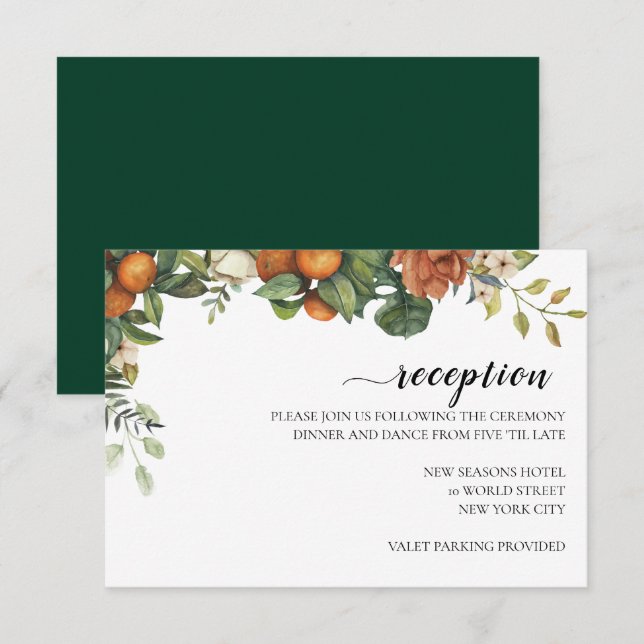 Invitation Flore d'or | Élégante verdure d'Eucalyptus (Devant / Derrière)