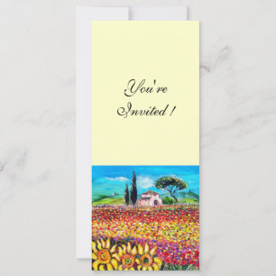 Invitation FLORE EN TOSCANE/ Champs, Pépites et tournesols