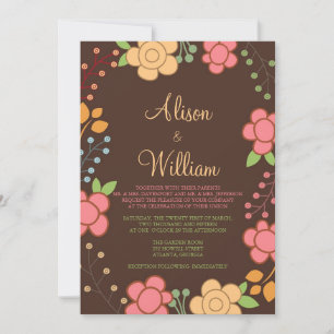 Invitation Flore enchantée -Faire-part de mariage