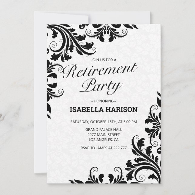 Invitation Flore noire (Devant)