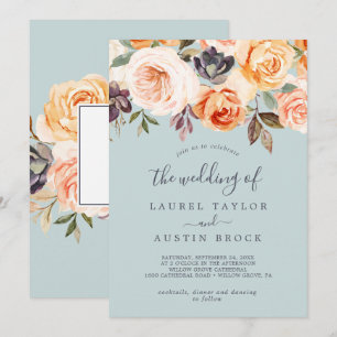 Invitation Flore rustique   Mint Le Mariage De