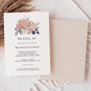 Invitation Flore Rustique Simple Nous Faisons Toujours Vow Re