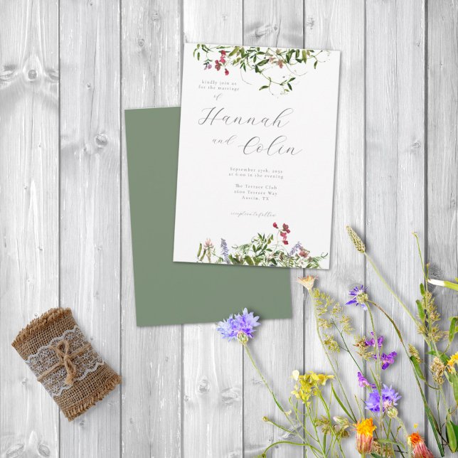 Invitation Flores et verdure sauvages (Créateur téléchargé)