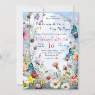 Invitation Flores florales du printemps et de l'été