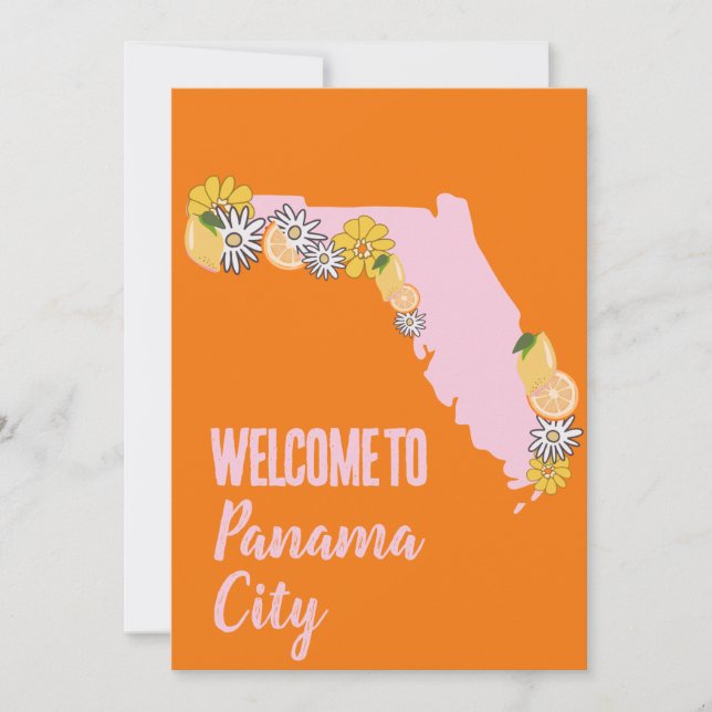 Invitation Florida Beach Bachelorette Party Itinéraire (Devant)