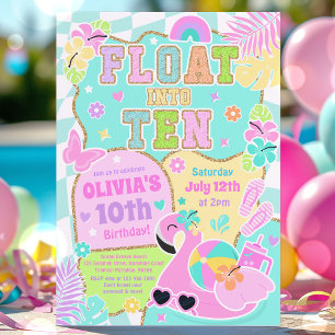 Invitation Flotter dans dix Varsity Preppy Girl 10e anniversa