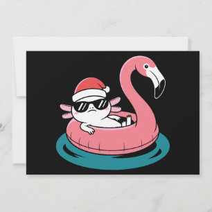 Invitation Flotteur de piscine flamant rose avec chapeau de P