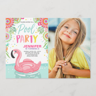 Invitation Flotteur tropical de piscine d'invitation de
