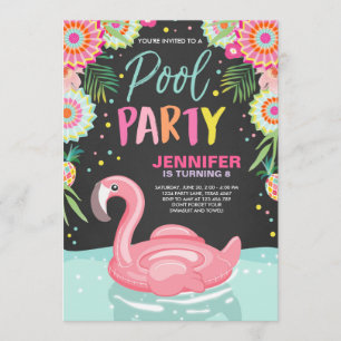 Invitation Flotteur tropical de piscine d'invitation de