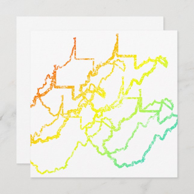 Invitation flou de refroidissement de virginie occidentale (Devant / Derrière)