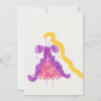 Invitation Flower Girls Princess Collection Rapunzel Card
