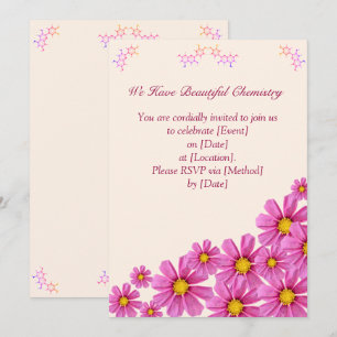 Invitation Flower Party de chimie