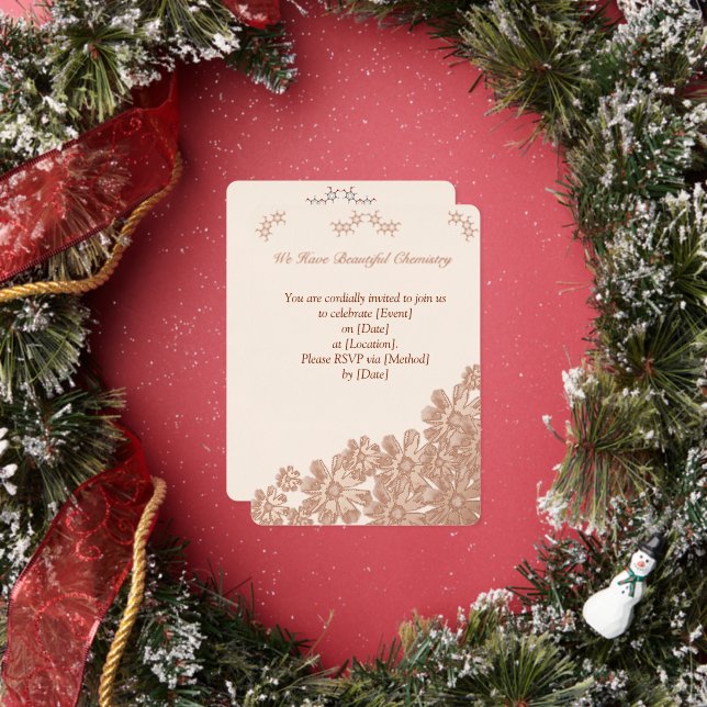 Invitation Flower Party de chimie (Insitu)