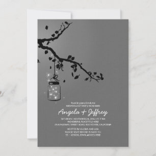Invitation Flucioles romantiques mason jar fifief