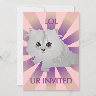 Invitation Fluffy Kitten