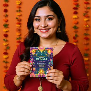 Invitation Flux Diwali enchanté