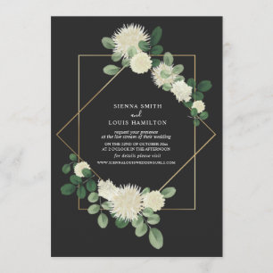 Invitation Flux en direct Mariage virtuel Floral Botanical Gr