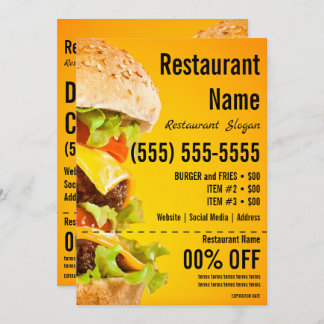 Invitation Flyer Burger 5x7