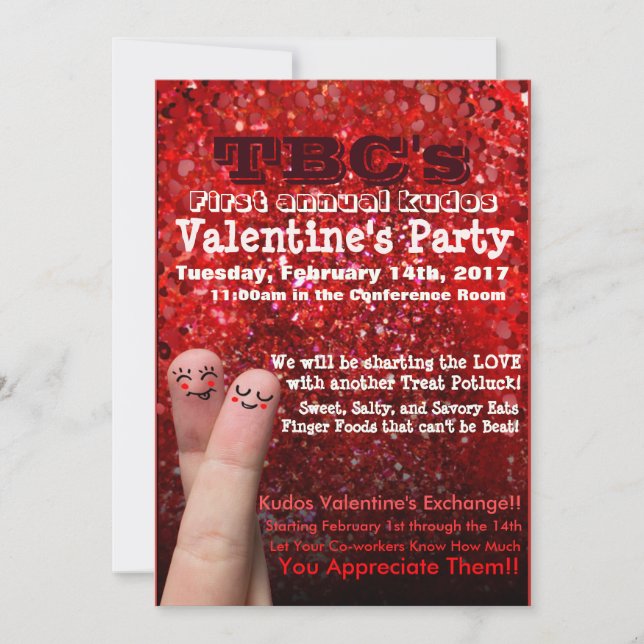 Invitation Flyer de Saint-Valentin (Devant)