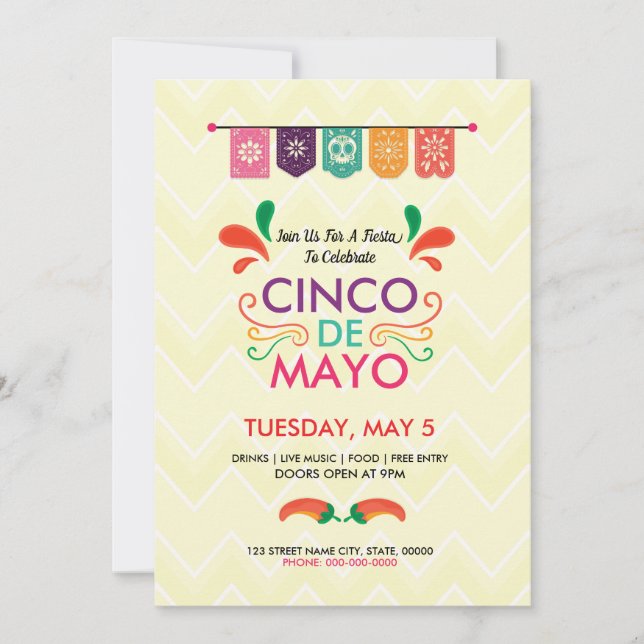 Invitation Flyer d'invitation Cinco De Mayo (Devant)