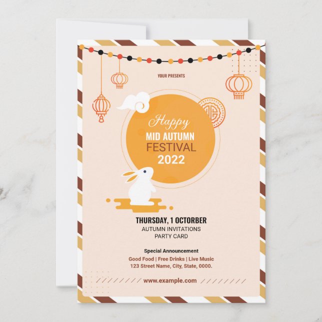 Invitation Flyer du Festival du milieu de l'automne (Devant)