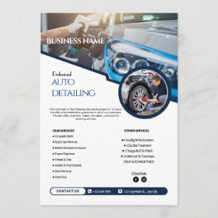 Invitation Flyers du service de nettoyage de détail automatiq