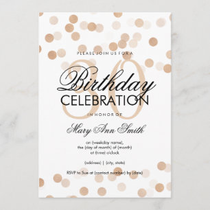 Invitation Foil Foil Foil 30e anniversaire Parties scintillan