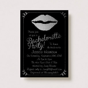 Invitation Foil Lips Bachelorette