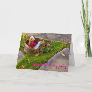 Invitation Folded child birthday teddy bear