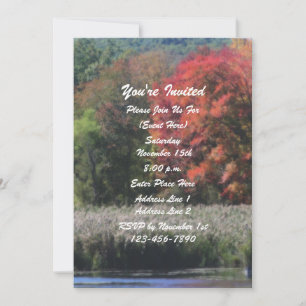 Invitation Foliage d'automne Pond Nature Party
