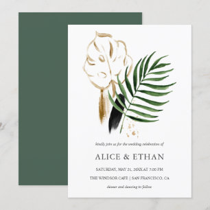 Invitation Foliage Mariage de verdure tropicale