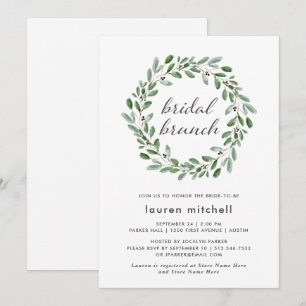 Invitation Foliage minimaliste Brunch nuptial