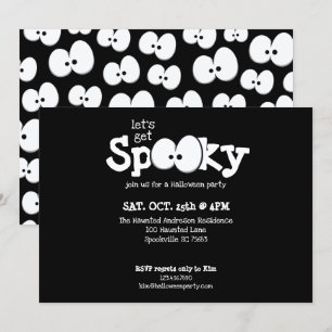 Invitation Folie des Yeux Soirée Halloween Effrayante