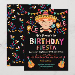 Invitation Folk Art Mexicain fête d'anniversaire