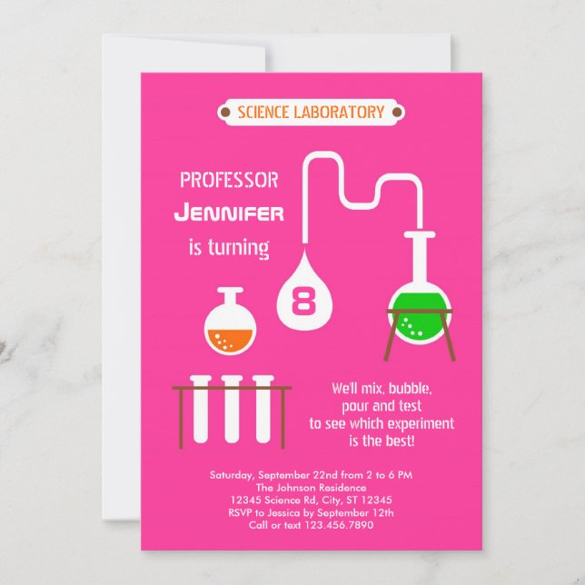 Invitation folle de fête d'anniversaire de (Devant)