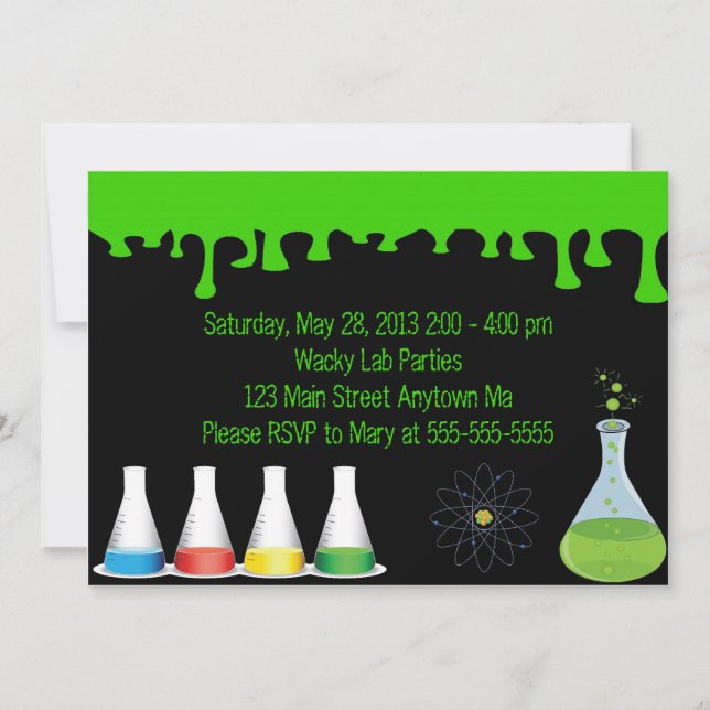 Invitation folle de fête d'anniversaire de (Devant)