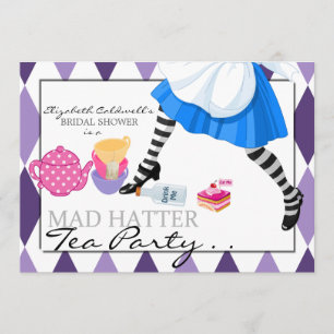 Invitation folle de thé de Fête de la mariée de