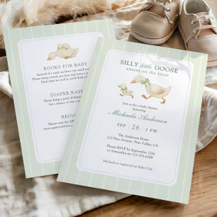 Invitation Folle Oie Presque En Liberté Baby Shower